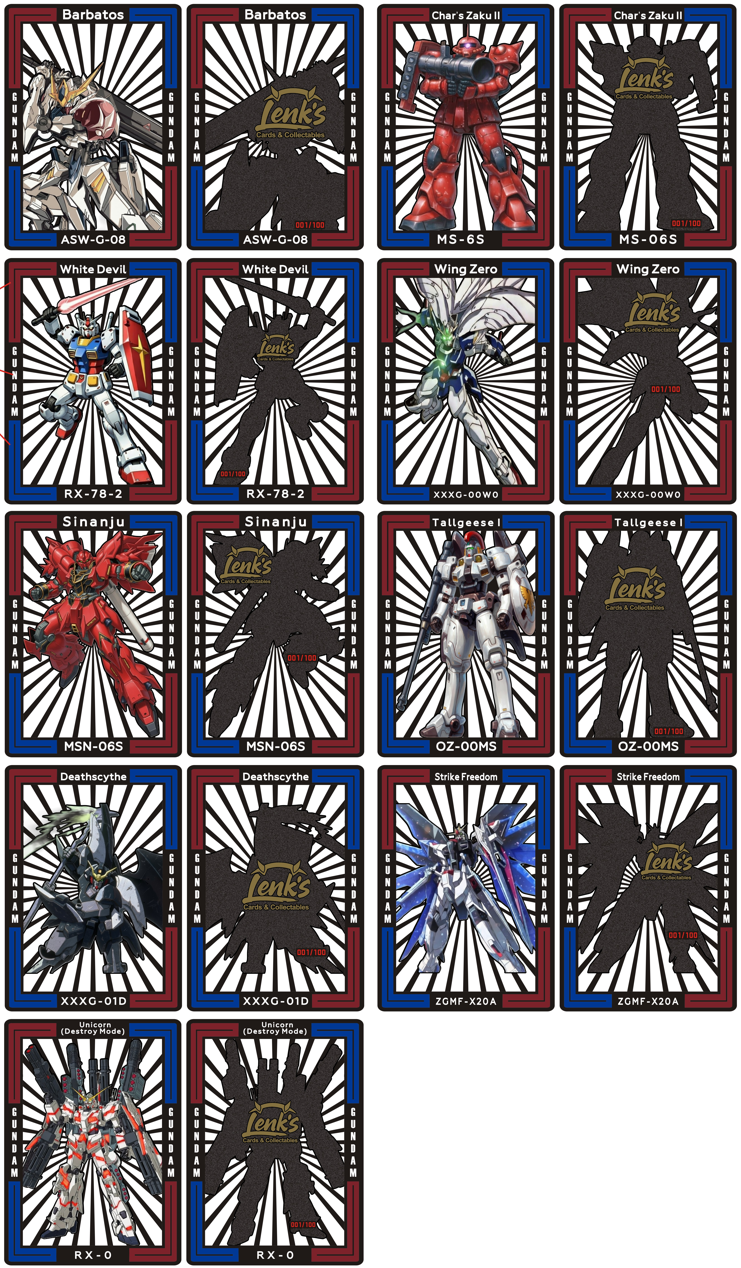 LCC Metal Cards - Gundam (Series 1)