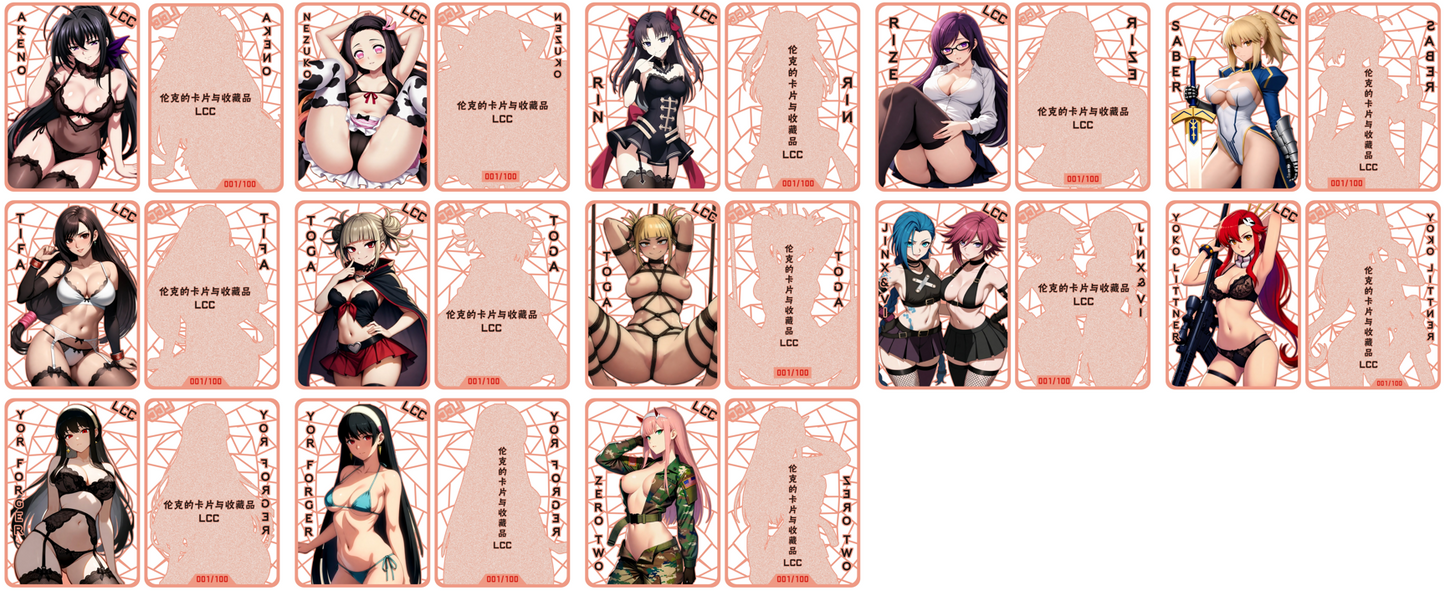 LCC Metal Cards - Waifu (Wave 1)